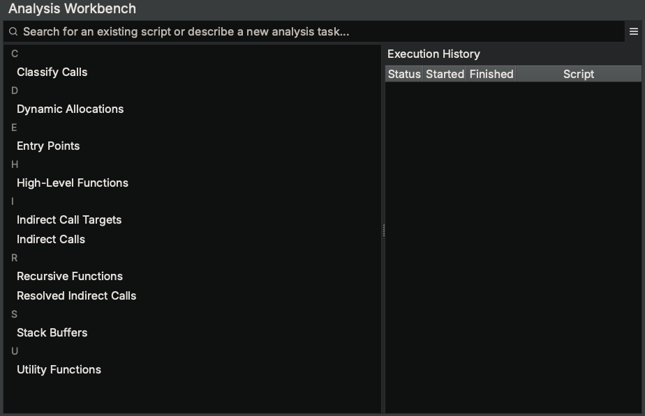 Analysis Workbench