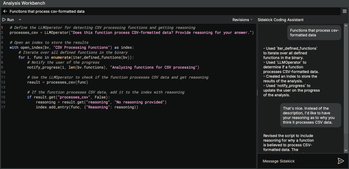 Run Analysis Workbench Script